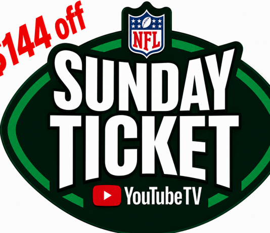 NFL Sunday Ticket at $144 off